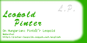 leopold pinter business card